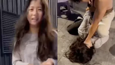 广州持刀女子追小孩