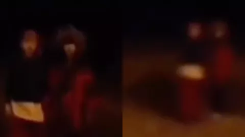 奔驰女午夜开车撞树