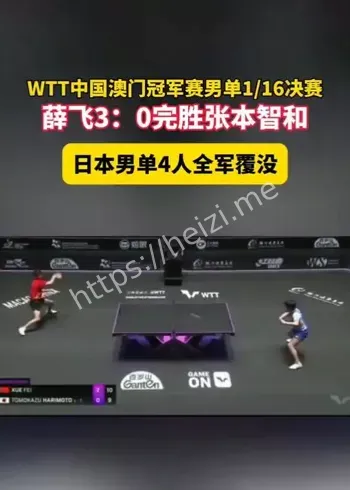 WTT澳门冠军赛男单首轮解读