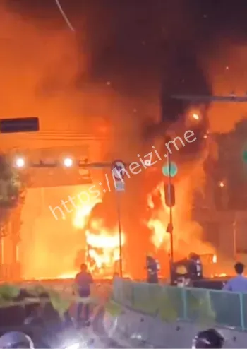 广州白云区货车起火事件